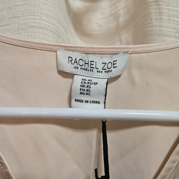 Rachel Zoe Women's Blush Satin Blouse - Picture 3 of 5